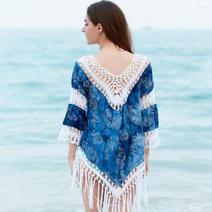 Bañador de mujer de gran tamaño con estampado elegante, traje de baño para cubrir, vestido de vacaciones de verano súper suave, ropa de mujer a juego de colores