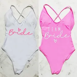 Dames badmode plus size sexy vrouwen opgevuld één stuk zwempakteam bruid badpak zomer strand slijtage vrijgezellenfeest bodysuit