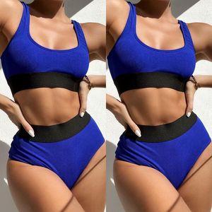 Maillots de bain pour femmes Push Up Bikinis 2021 Maillots de bain Patchwork Imprimer Femmes Bandeau Maillot de bain Biquini Beach Wear Maillot de Bain