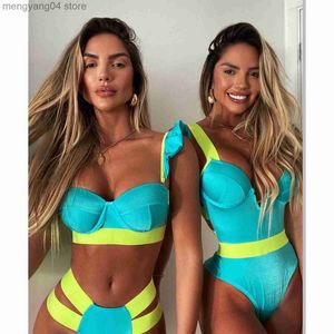 Maillots de bain pour femmes Push Up One Piece Maillot de bain Femmes Sexy High Cut Bandage Maillots de bain Swim Beach Wear Bath Suit 2021 Monokini Body T230606