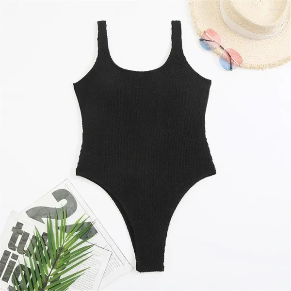 Maillots de bain pour femmes Maillot de bain à séchage rapide Maillot de bain une pièce Élégant Couleur Bonbon Monokini Dos nu pour les femmes Été