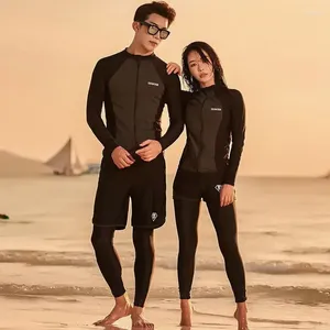 Couples de garde de maillots de bain pour femmes 2024 CORÉANTES Multiples à manches longues Multi pièces de maillot de bain Bouchage surf sur le pant