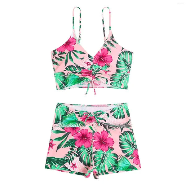 Bikini de maillots de bain pour femmes Retro Beach 2 pièces Bikini ensemble Température adaptée à la peau