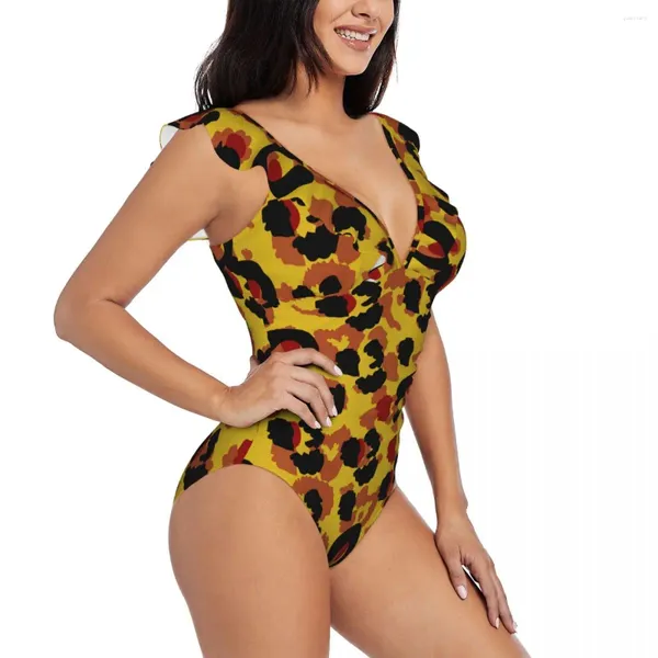 Femme de maillot de bain Ruffle 2024 Femmes Sexy One Pieces MAINTENANT FEMEL