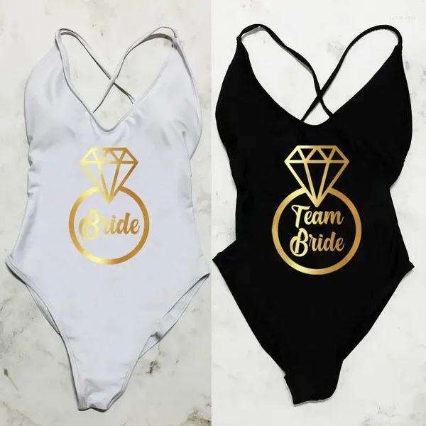 Swimwear féminin S-3xl Woman Diamond Bride One Piece MAINTAIRE FEMMES PAD SEXY PAUT NATUAL