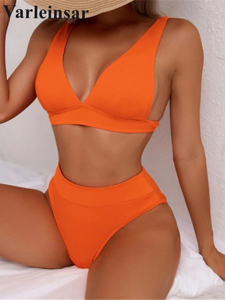 Traje de baño de mujeres S- XL 12 Color Canten Bikini Bikini Mujer Swimsuit Mujeres Conjunto de dos piezas Traje de baño de bañera V3402SW