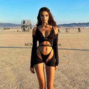 Maillots de bain pour femmes Sexy 3 Pics Maillot de bain Nouveau Cut Out One Piece Femmes Halter Maillots de bain Beach Wear Maillot de Bain MonokiniH2422088