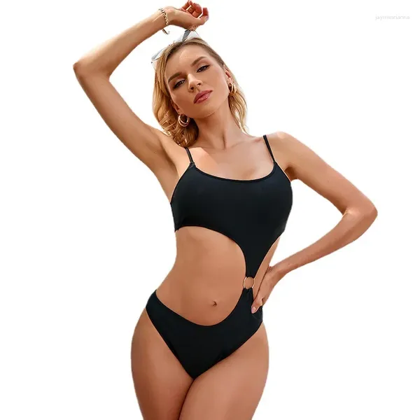 Maillots de bain pour femmes Sexy Black One Piece Femme Maillot de bain Style européen Drop Push Up Bikinis