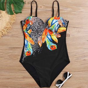 Maillots de bain pour femmes Sexy Black Print One-Piece Large Maillots de bain Femme Plus Size Maillots de bain Fille Push Up Body Maillot de bain Femmes Swim Beach Bather Pool T230606