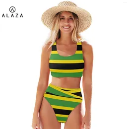 Swimwwear Women Sexy Girls Swimsuit 2024 Luxury Femme Femme haute taille Jamaican Flag Bikini Badeanzug Biquini Brasileiro Beach Wear