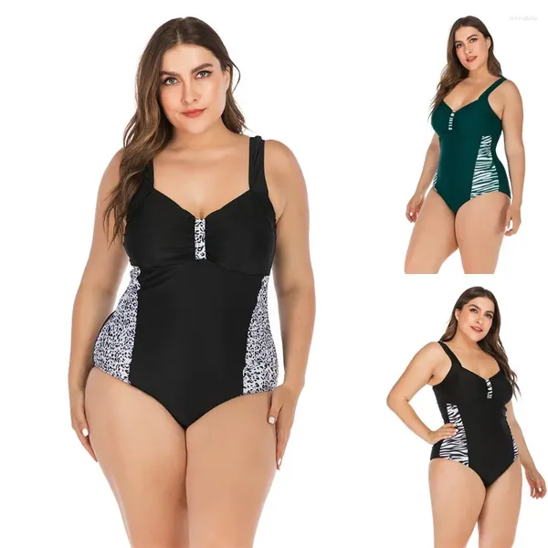 Swimwwear pour femmes Sexy Leopard Grande Plus taille 5xl Femmes One Piece Swimsuit For Fat Lady Beach Bathing Niming Cost Biquini Femme