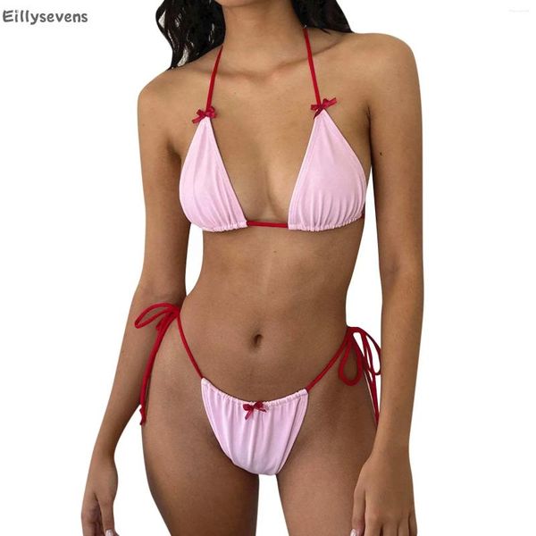 Swimwwear féminin Lingerie Set Split Style Bras Couleur de maillot de bain Couleur de maillot de bain 2 pièces Bikini de Sun-Bathing Bikini