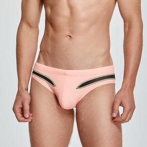 Maillots de bain pour femmes Sexy hommes Slip creux Gay Shorts de bain homme Bikini maillot de bain taille basse rose maillot de bain Sunga natation tongs M-XXL