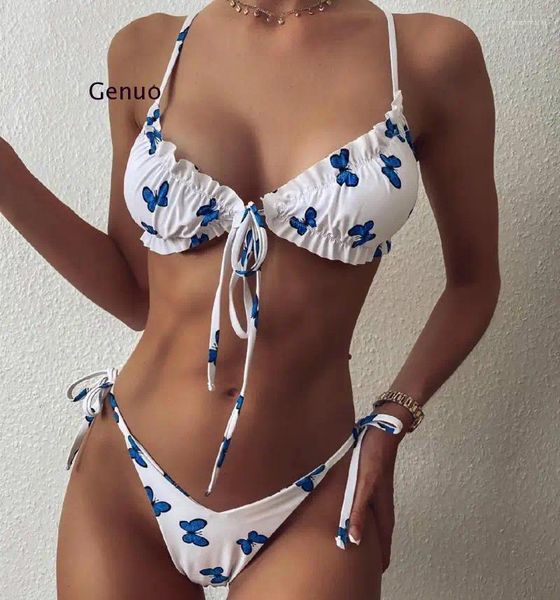 Traje de baño para mujeres sexy micro bikini 2024 juego de vendaje de traje de baño femenino