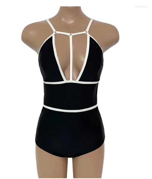 Swimwear de mujeres Sexy One Piece Swimsuit Traje sólido Traje sólido Palabra