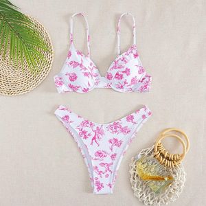 Bikinis Pushin Bikinis à imprimé sexy pour femmes Définit deux pièces sous terre de maillot de bain Biquini Conjunto de Tankini