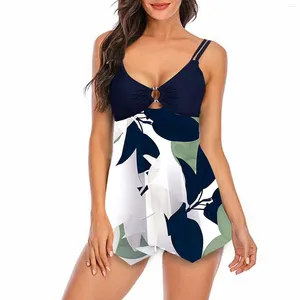 Dames badmode sexy bedrukte rokstijl tankini zwempak badpakken shorts voor dames lane zwemmen