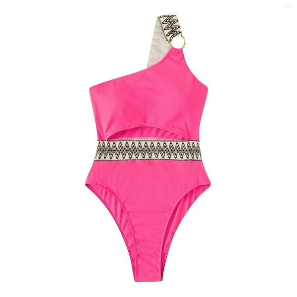 Traje de baño de mujer Sexy Push Up Traje de baño de una pieza 2023 Cintura alta Punto negro Bikini Trajes de baño Ropa de playa Monokini brasileño Natación