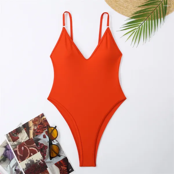 Swimwwear Women Sexy Sling Bikini Monokini V-Neck MAINTRAIN