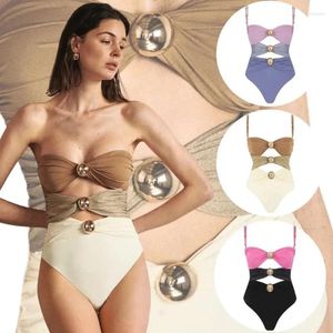 Swimons de maillots de bain sexy de la rue Street Street Street Casual Patchwork Patchwork Couture brillante Free Free Femmes Saisie de baignade de plage