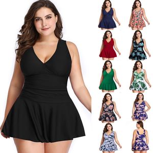 Vrouwen Badmode Sexy V-hals vrouwen Swimdress Tummy Controle Rok Badpak Plus Size Badmode Beachwear Badpak 230608