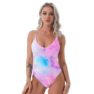 Dames badmode sexy vrouwen High Cutless One Piece Swimsuit Thong Bikini Swim pak vrouwelijk baden Monokini zwemmen strandkleding strandkleding