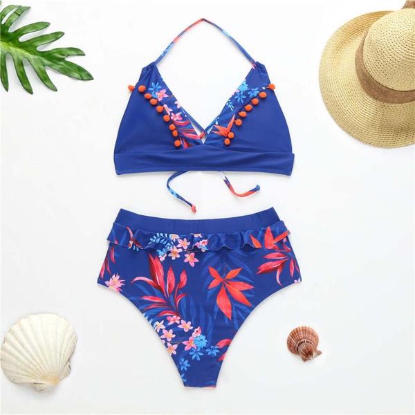 Maillots de bain pour femmes Shuizhamou été taille haute Bikini imprimer mode Unique en gros marque maillots de bain femmes Sexy jupe deux pièces