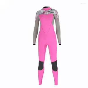 Traje de baño para mujer SLINX Traje de surf de una pieza para mujeres 2 mm Manga larga Protección solar Traje de baño de buceo Cálido y húmedo