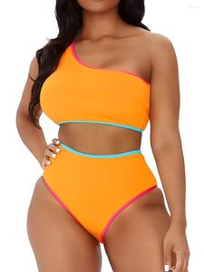 Swimwear pour femmes Solid Bikini 2024 Femmes Sexy Sexe High Taies Swimsuit Femelle Baigneurs Baignes Bath Baignade Swimming Swim Suite Backswear