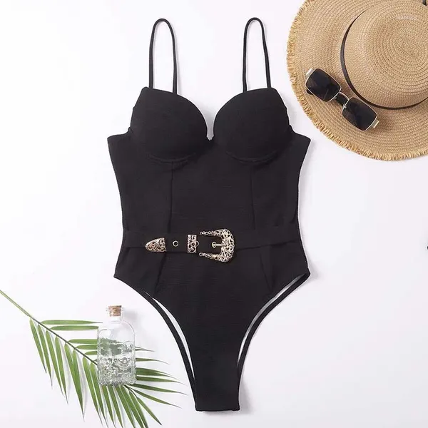 Maillots de bain pour femmes Solid Summer Lady Cover Up Noir One Plus Body Femme Beachwear Piece Maillot de bain Tenues de maillot de bain Ensemble