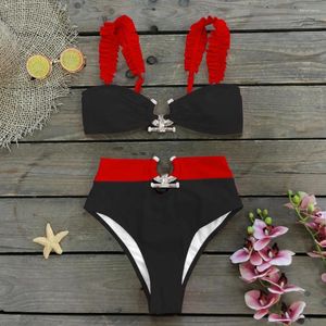 Dames badmode split sets zwempak vrouwen multicolor sexy zwemkleding hawaii strand dame 2024 zomertrend vakantie vrouwelijke kleding