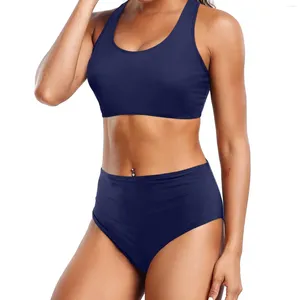 Bikini de maillots de bain pour femmes Bikini Couleur solide à la mode