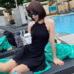 Dames Badmode Stwethkz Koreaanse Mode Meisjes Badpak Halter Mouwloos Zwemmen Bikini Backless Sexy Bodysuit Lente Zomer Vrouwelijke Kleding