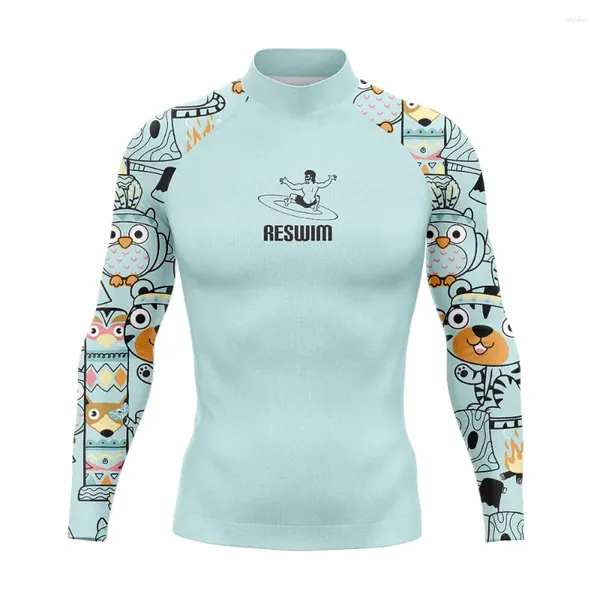 Swimwear féminin Summer 2024 Homme à manches longues Rashguard Swim Shirt UV Protection plage de plage de plongée MAINEMENT CHAMP SECT RASH SCH RASH