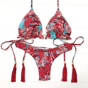 Traje De baño De mujer modelos De explosión De moda De verano traje De baño estampado Sexy Bikini sólido separado Maillot De Bain Femme