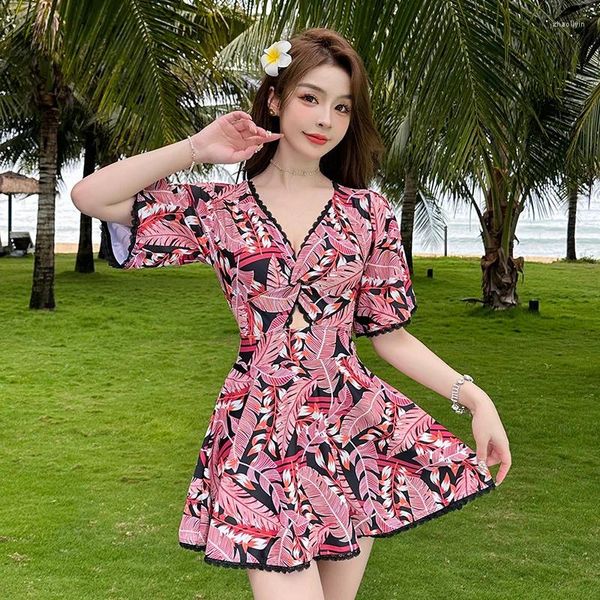 Traje de baño para mujer Trajes de verano Bikini Set Cintura alta 2023 Traje de baño Sexy Traje de baño de playa coreano Mujeres Outlet Corea del Sur Impresión Uno