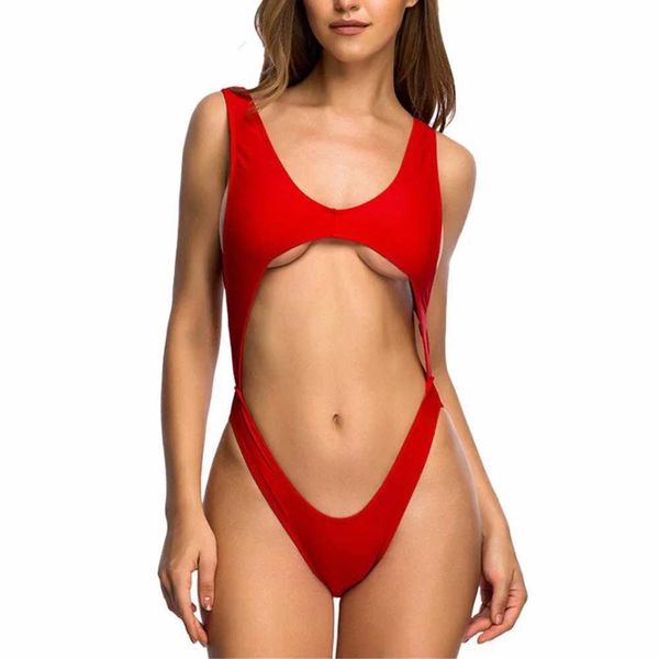 Swimwear de mujeres Summer Mujeres sexys Swimsuit personalizadas Tado sin espalda sin respaldo Bodysuit transpirable Bikini Erótica ultra delgada trajes de baño