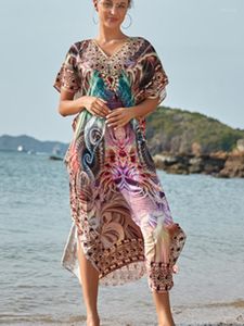 Maillots de bain pour femmes Super Chic plage couvrir Sexy robe ample vacances Bikini bijoux motif imprimé Style élégant