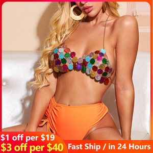 Maillots de bain pour femmes Super Sexy haut de Bikini été couvrir maillot de bain femmes Vestido Playa bloc couleur maillot de bain brillant plage 1PC