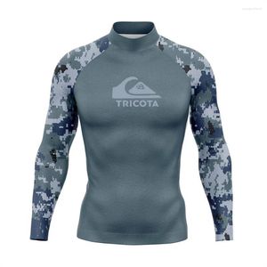 Swimwear Women Surfing Diving Rash Guard T-shirts Hommes à manches longues Swimming Tops Tops Gym serré Ting Ting Boxing Sun Protection Running