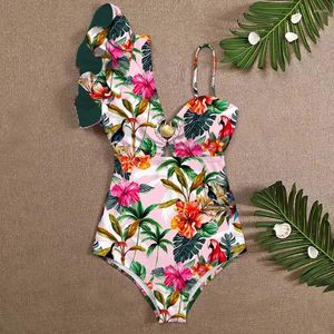 Traje de baño para mujeres Bikini Bikini One-Hofares estampado de estampado de una pie