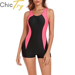 Swimons de maillot de bain féminin Leotard de la plage athlétique de la plage de plage avec la jambe une pièce mince de natation de natation de natation maillot de bain