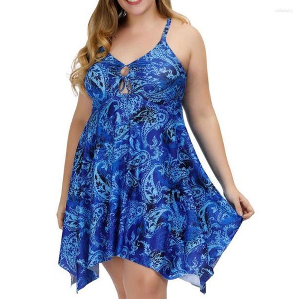 Traje de baño de mujer Tankini 2023 de talla grande 6XL 8XL traje de baño de dos piezas para mujer con pantalones cortos de cintura alta traje de baño femenino Mayo Beach