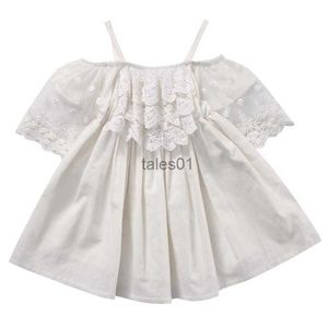 Maillots de bain pour femmes Filles en vente Summer Holiday Robe Off Épaule Dentelle Floral Princesse Enfants 2-7Y Lâche Sundress Cover Ups Swi 240226