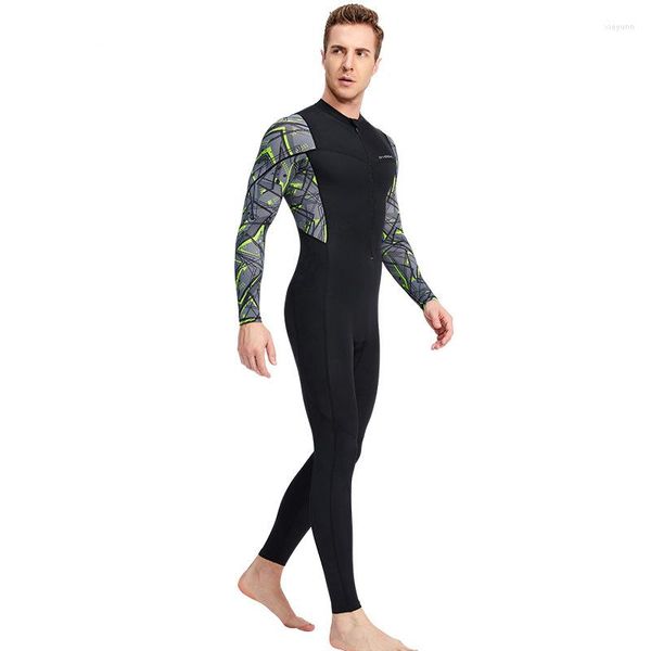 Maillot de bain pour femme Triathlon UPF50 Maillot de bain professionnel Homme Une pièce à manches longues Lycra Rash Guard Séchage rapide Natation Plongée Surf Suit