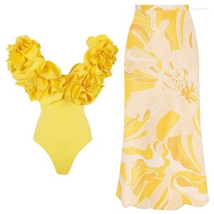 Dames badmode Tweede stuk 3D -geprinte push -up dames Tube top bikini set afslank badpak zwempak strand slijtage hoogwaardige 2#