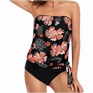 Maillots de bain pour femmes deux pièces Tankini maillots de bain maillot de bain femmes contrôle du ventre grande taille coupe ample maillots de bain maillot de bain débardeur avec short J230704