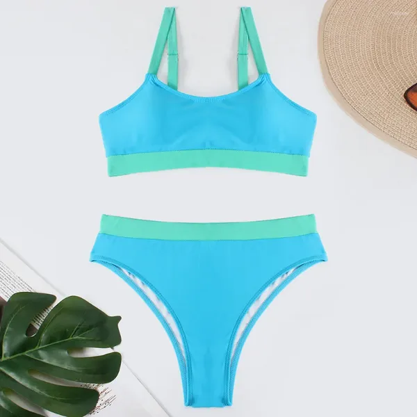 Swimwear Women's Two-pièces Bikini 2024 Bra-Up Push-Up Bra High Waist Bikinis Set Swimsuit Sports Bathing Fultwearwear Biquini