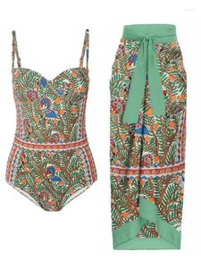 Swimswear Women Vintage Print One Piece Swimsuit Bikini 2024 Femme Elegance Art Luxury Summer Beach Designer Slim Fit Sexe sexy