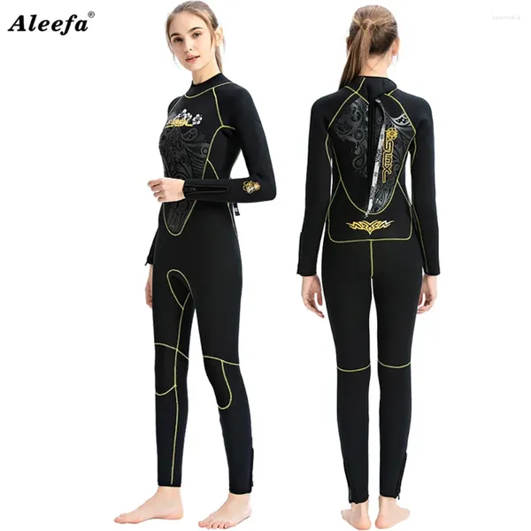 Suit de maillot de bain pour femmes 5 mm de plongée de plongée pour femmes Sleets à fermeture éclair